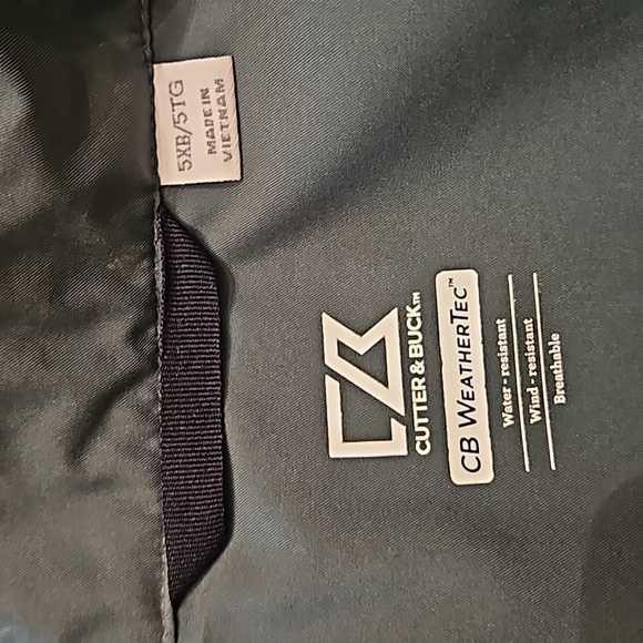 Cutter & Buck Men's CB Wind Rain WeatherTec Beacon Full Zip Jacket sz 5TG Coat - Picture 10 of 12